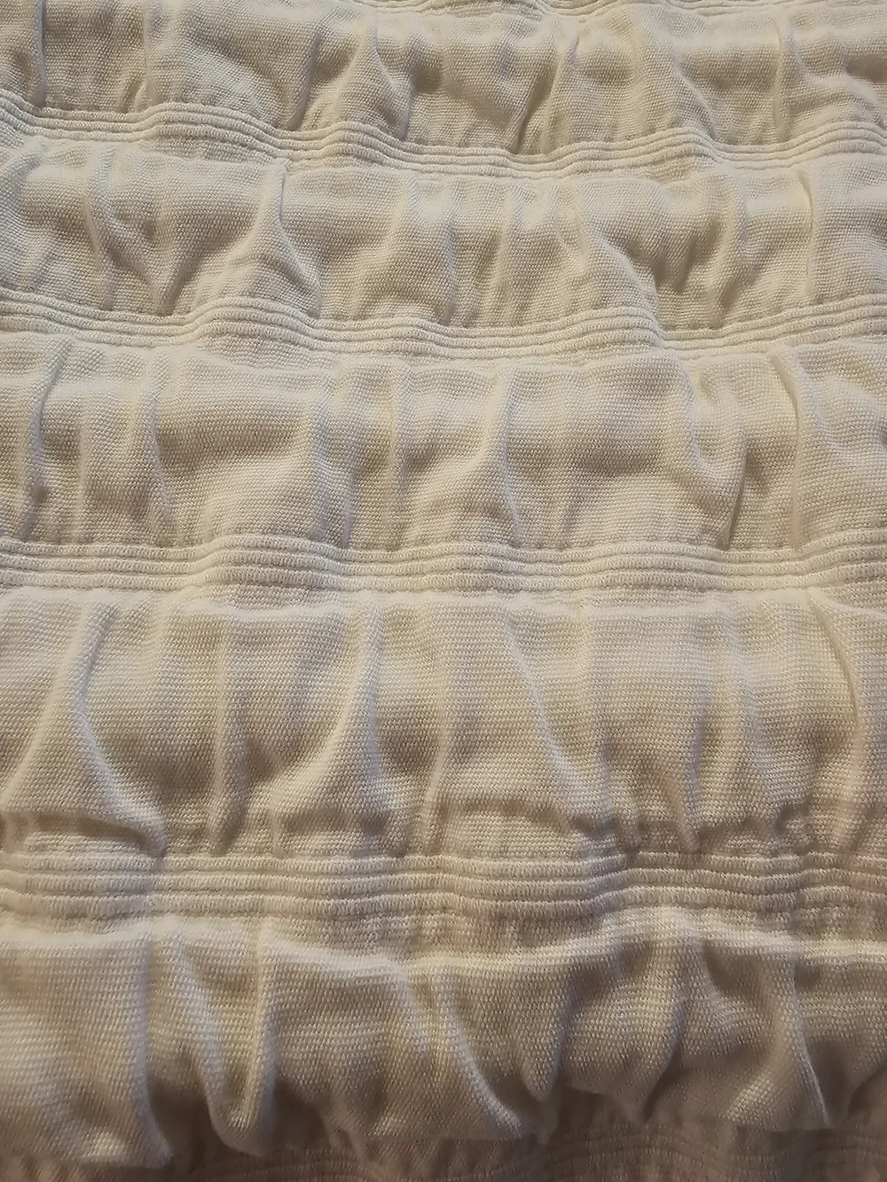 Eileen Fisher Rippled Coverlet With Matching Sham.   Twin.